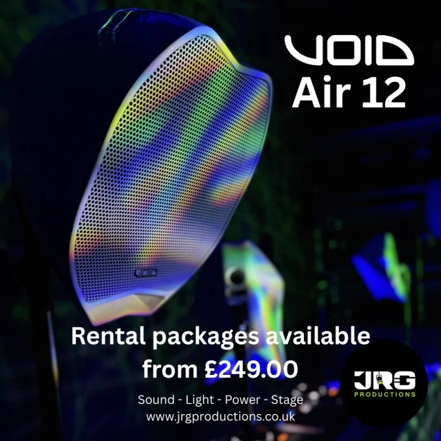 Big sound. Small footprint.

The Void Acoustics Air 12 combines powerful output with the iconic Void design. Perfect for venues and events that refuse to compromise.

🔊 Precision sound
🎧 Professional performance
✨ Designed to stand out

Upgrade your sound.

#VoidAcoustics #Air12 #SoundSystem #StasysXair #Air8 #Liteconsole #eventproduction #proaudio #soundsystem #festivalsound #clubsound #luxuryspeaker #powersoft #nottinghamhire #eventhire