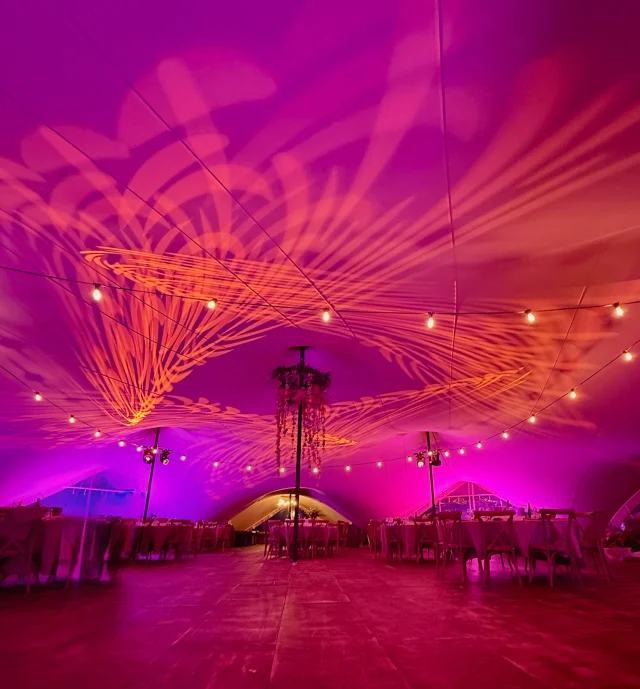 After a busy Summer, last weekend we got to light up the @richmondeventsuk mighty Arachnid stretch tent one more time before the long winter arrives. 

Set up for the wedding of Lizzie and Ryan, the whole place looked (and smelled) fantastic thanks to @floral_media and catering from @oldtheatredeli. Congratulations, guys and enjoy the Maldives! #elumen8 #cameolighting #midlandsevents #weddinglighting #stretchtent